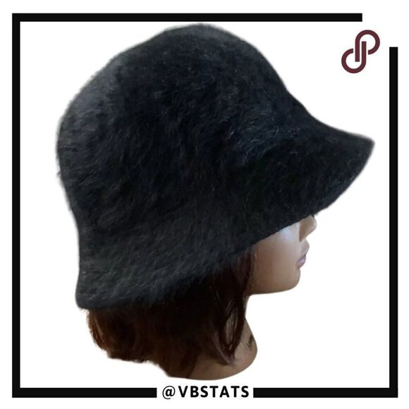 Women’s David and Young black Angora bell Bucket Hat one size - Picture 2 of 6